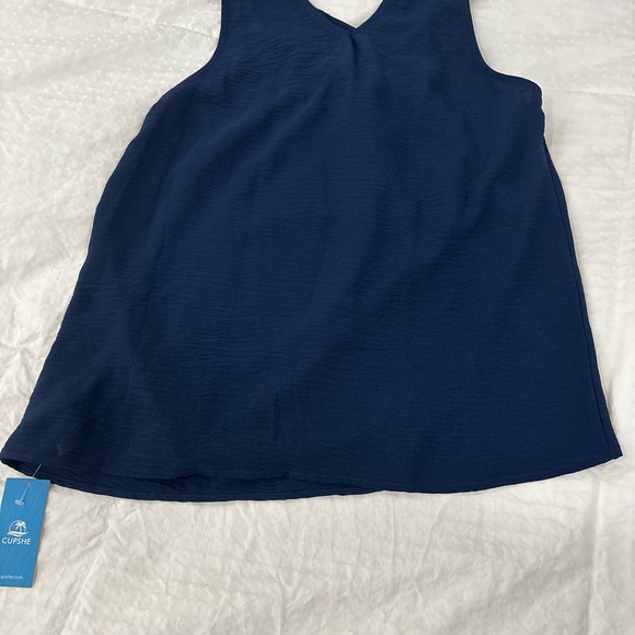 Cupshe Navy Crisscross Halter Tank Top - Picture 8 of 8